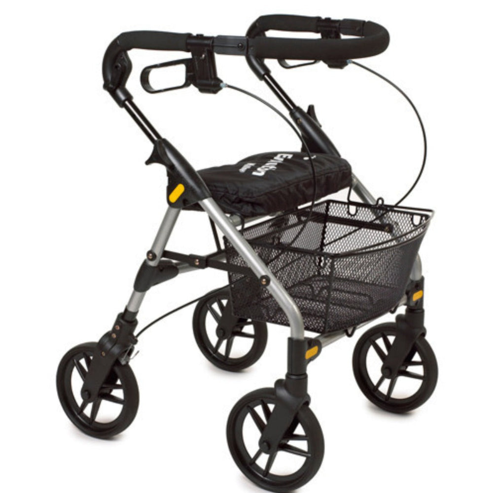 Titanium Grey Evolution Piper Series rollator walker available at Care Made Canada.
